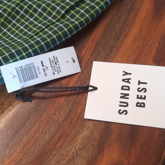 Ariztia/ Sunday best Olive mini skirt - Picture 2 of 2